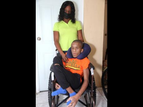 Jodeon Davis-Lawrence is delighted that her son, Nickardo King, now has a new wheelchair, having outgrown his previous one.
