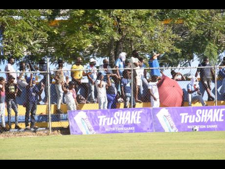 Spectators in attendance at the ISSA Ben Francis and daCosta Cup finals at the STETHS Sports Complex in Santa Cruz, St Elizabeth on Friday.