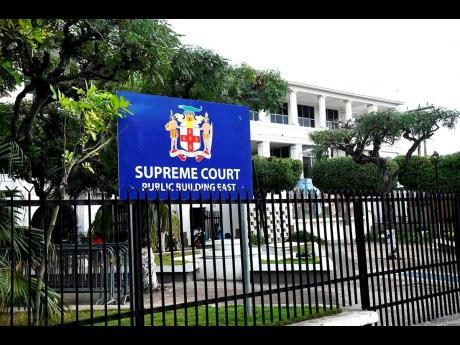 Supreme Court building in downtown Kingston.