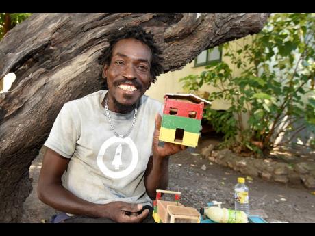 Miguel Campbell, a craft vendor at the Trench Town Culture Yard in Kingston. 