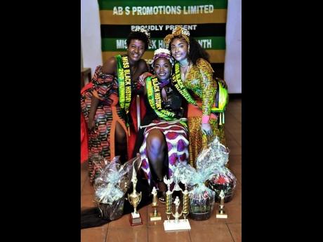 Miss Black History Month 2022, Alexandria Nwachuku (centre), is flanked by her runners-up.