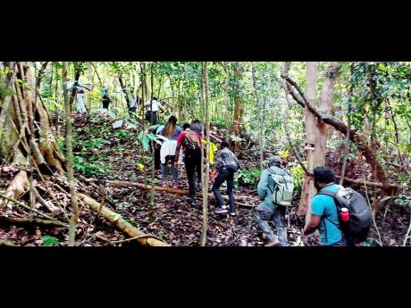 Guests participating in the first ‘Tek-A-Hike’ experience. 