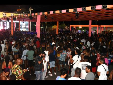 A section of the huge crowd that turned up at the Port Royal Street venue at the Kingston waterfront.