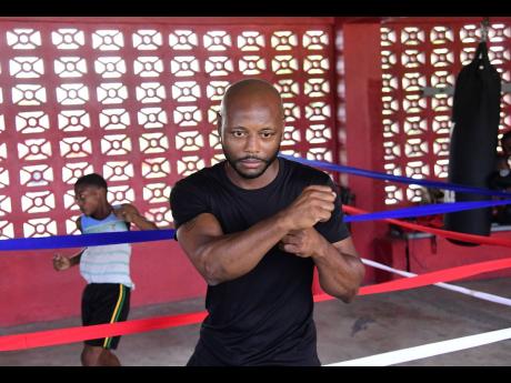 Coach Sakima Mullings at Suga Knockout Boxing Gym at The Olympic Gardens Football Club in Kingston on Saturday, May 7, 2022. Mullings gives support to the renovation efforts for the gym, which were started by coach Felipe Sanchez (not pictured) as well as support from the University of the West Indies Faculty of Sport.