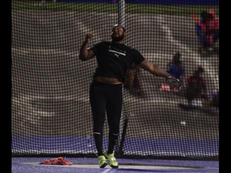 Olympian Traves Smikle in action during the Men’s Discus Throw final at Velocity Fest 11 at the National Stadium in St Andrew last month.