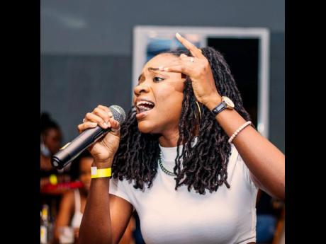 Shanice Sewell serenading with her soulful voice.