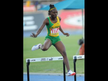 Andrenette Knight during her time as a St Jago High School hurdler.
