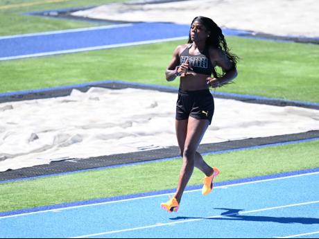 National champion Britany Anderson at Lane Community College on Thursday, July 14, preparing for the women’s 100m hurdles event at the World Athletics Championships in Eugene, Oregon.