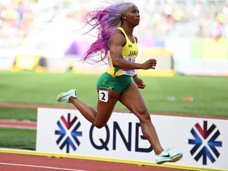 Shanz was responsible for colouring this showstopper of a wig, worn by Shelly-Ann Fraser-Pryce in the first round of the women’s 100 metres at the World Athletics Championships.