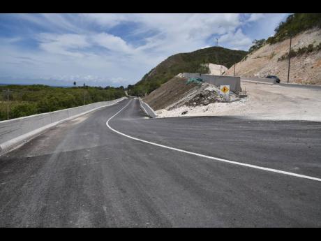 A section of the St Thomas leg of the Southern Coastal Highway Improvement project. 