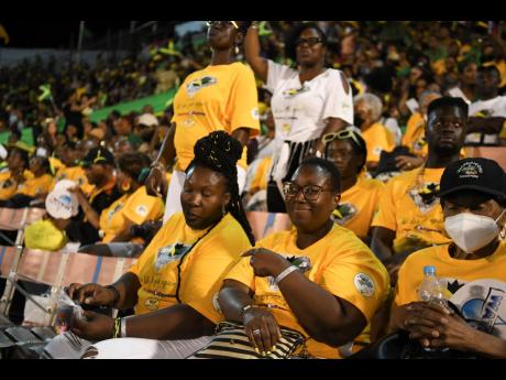 Members of the Jamaican-Canadian Association taking in the Grand Gala at the National Stadium on Saturday.