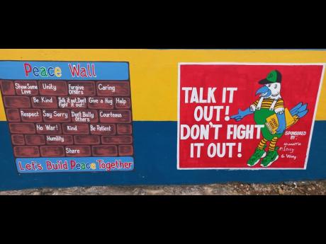 Credit: Contributed The peace wall that was conceptualised by Levy.