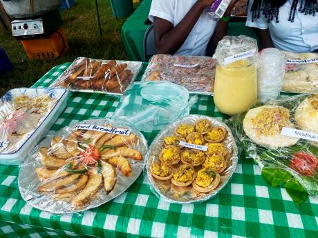 Various ackee dishes on display by members of the Ewarton Community Development Committee at the Linstead Ackee Festival, which was held on the grounds of the Dinthill Technical High School in St Catherine on Heroes’ Day.