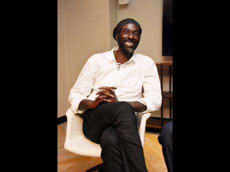 A very pleased Buju Banton at the launch of Intimate.
