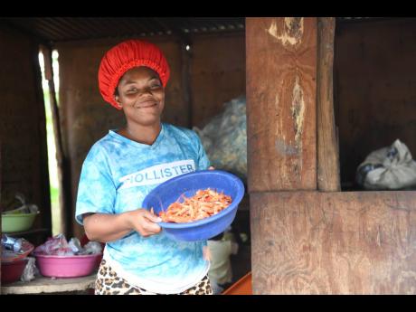 Middle Quarters, St Elizabeth shrimp vendor Lashanna Loutin.