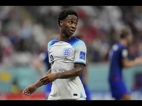 Credit: AP England’s Raheem Sterling.