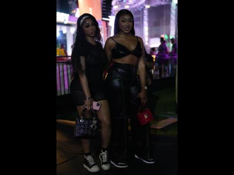  Racquel Williams and Kareena Clarke looking sassy in black at the Burna Boy concert.