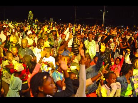 Patrons cheering their approval of a performance at Eastern Extravaganza 2018.