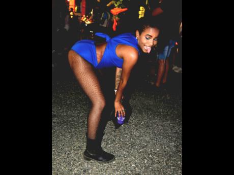Recording artiste Amanyea Stines stakes her claim for dancehall-soca queen as she turned out for Yard Mas Carnival launch in royal blue.