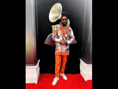 Following his appearance and Grammy win, Kabaka Pyramid’s outfit has been getting much recognition on social media.
