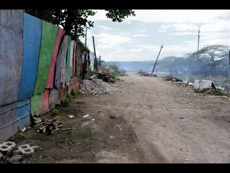 A roadway in Riverton Meadows.
