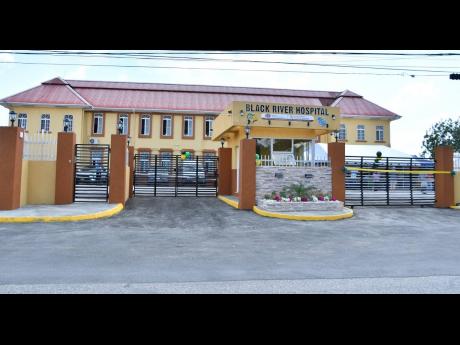 The newly erected entrance at the Black River Hospital in St Elizabeth.