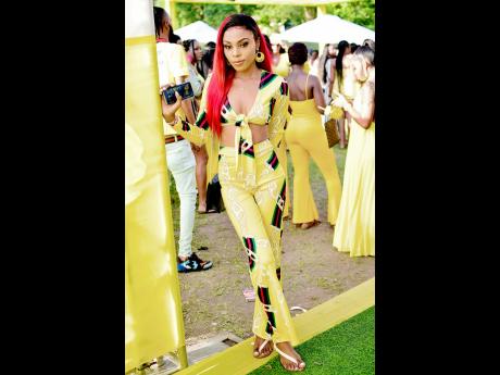 Eye-catching fashion like what Peta-Gaye Chromazz is sporting is a feature of The Lawn stagings.