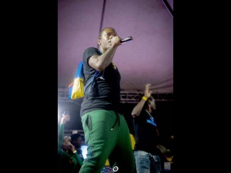 Valiant performing at the UWI Ring Road D’After Mas on Saturday night.