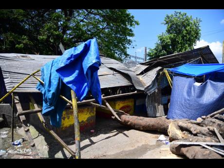 A section of the Twickenham Park Fish Market was damaged by a fallen tree on March 30. 
