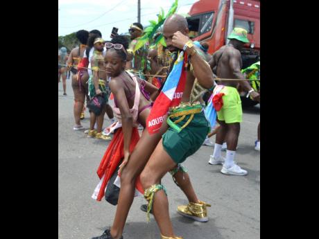 GenXS revellers having a good time during Road March on Sunday.