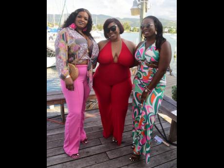From left: Nicole Hall, Felicia Robinson and Sasha-Marie Spence made it a girls’ day out.