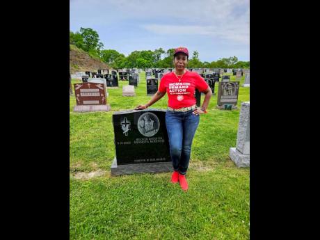 McKenzie visits her daughter Shamoya’s grave. 