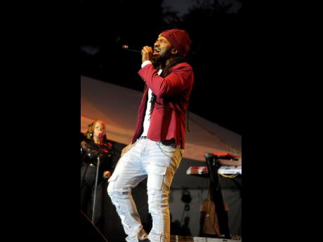 Hezron performing on stage.