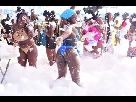 Credit: Contributed Patrons enjoying the foam pit.