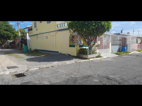 The corner of Trelawny West and Mystic Way in Waterford, Portmore, St Catherine, where the double murder took place on Sunday.