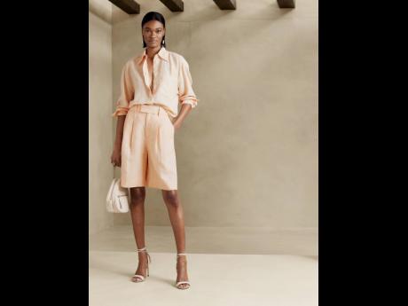 SAINT International’s Naki Depass on set for Banana Republic’s e-commerce summer 2023 collection in San Francisco, USA, last month.