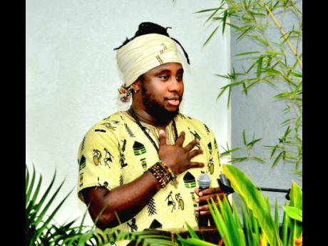 Credit: Kenyon Hemans Chef Troy Levy speaking during the press launch of the Ital Food Fest at Devon House, St Andrew, on Wednesday.