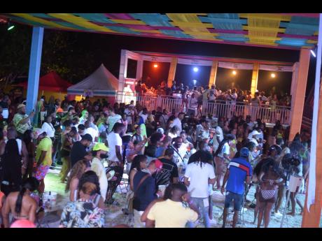 A section of the crowd at Dirty Crushh in Negril recently.