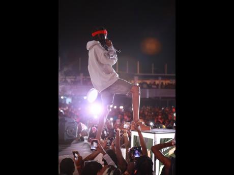 Dancehall artiste Roze Don was clearly a fan fave while he performed his hit songs for adoring fans.