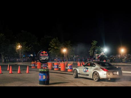  Sheldon ‘Z Boss’ Johnson demonstrates his drifting skills during the first edition of the Red Bull Car Park Drift in 2022.