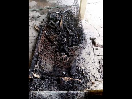 None of Walters’ furniture was spared from the flames.