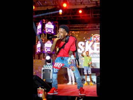 Dancehall sensation Skeng sent the crowd into a frenzy with his performance.