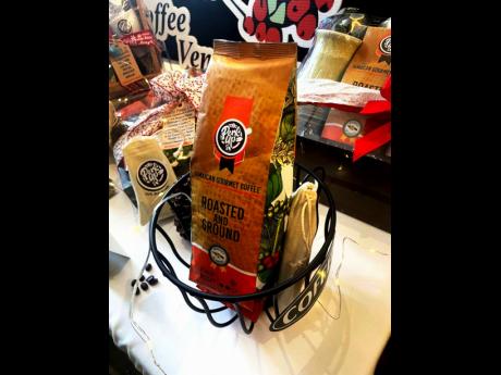 A sample of Perk Up coffee on display at Christmas in July at the AC Hotel in Kingston on Wednesday.