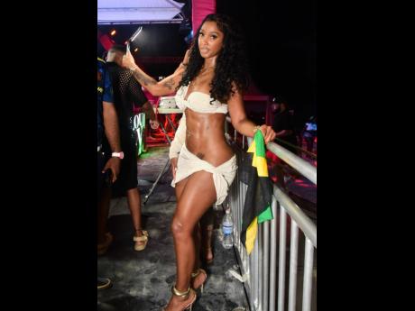 American model Bernice Burgos on hosting duties at the Beach Bash at Tropical Bliss Beach.