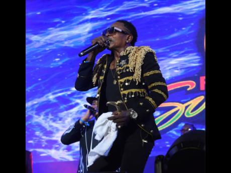 Dancehall veteran General B works up a sweat.