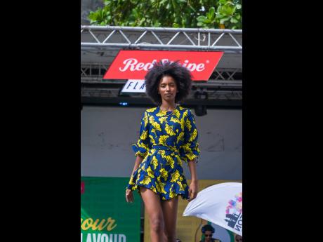 Saint Model Makeda Haber boldly strutted a ‘Shades of Africa’ outfit.