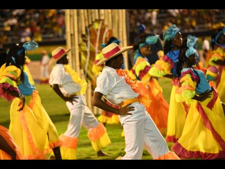 Dancers entertain the gathering.