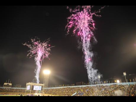 Fireworks light up the sky at the Grand Gala on Sunday.