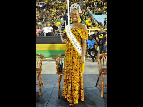 Miss Jamaica Festival Queen 2023 Aundrene Cameron is looking beautiful.