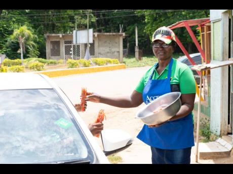 Middle Quarters shrimp vendor Beverley ‘Miss Bev’ Bailey.
